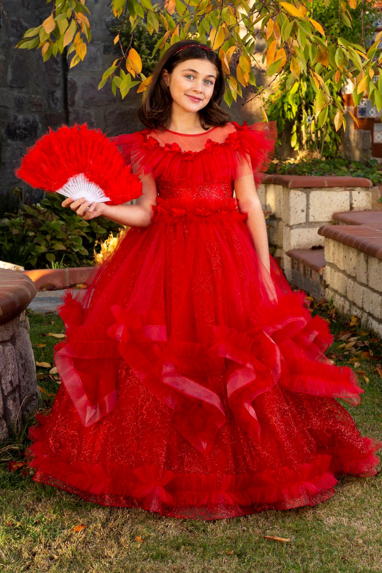 Dazzle 2-6 Years Old Girl Dress 20079 Red