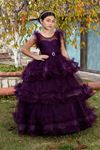 Yankee 2-6 Years Old Girl Dress 20076 Claret Red