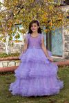 Yankee 2-6 Years Old Girl Dress 20076 Lilac