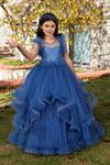 Lumina 2-6 Years Old Girl Dress 20078 Indigo