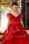 Sukienka dla dziewczynki Serene 7-11 lat 30083 czerwona