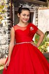 Sukienka Noble dla dziewczynki w wieku 2-6 lat 20091 czerwona