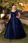 Luster 7-11 Years Old Girl Dress 30085 Navy Blue