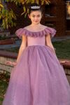 Sukienka Elite dla dziewczynki w wieku 7-11 lat 30088 Liliowa