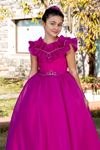 Sukienka dla dziewczynki Vogue 7-11 lat 30086 w kolorze fuksji
