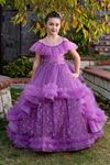 Divine 7-11 Years Old Girl Dress 30082 Lilac