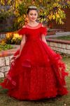 Divine 7-11 Years Old Girl Dress 30082 Red