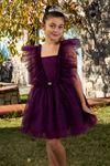 Pike 7-11 Years Old Girl Dress 40008 Claret Red