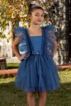 Pike 7-11 Years Old Girl Dress 40008 Indigo