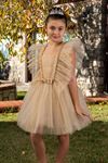 Pike 7-11 Years Old Girl Dress 40008 Gold